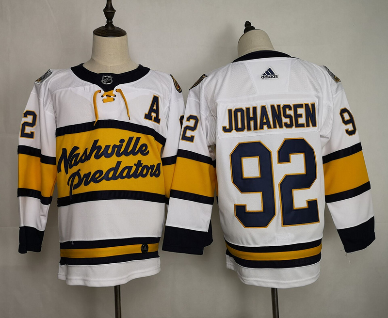 Men's Nashville Predators Ryan Johansen #92 White Breakaway Jersey